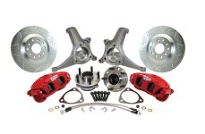 7081SWBK-SC7R Corvette Style Front Disc Brake Kit w/ C7 Hubs W/ Stock Height Spindles, 1970-81 Camaro, 75-79 Nova, Red Calipers 7081SWBK-SC7R Corvette Style Front Disc Brake Kit w/ C7 Hubs W/ Stock Height Spindles, 1970-81 Camaro, 75-79 Nova, Red Calipers